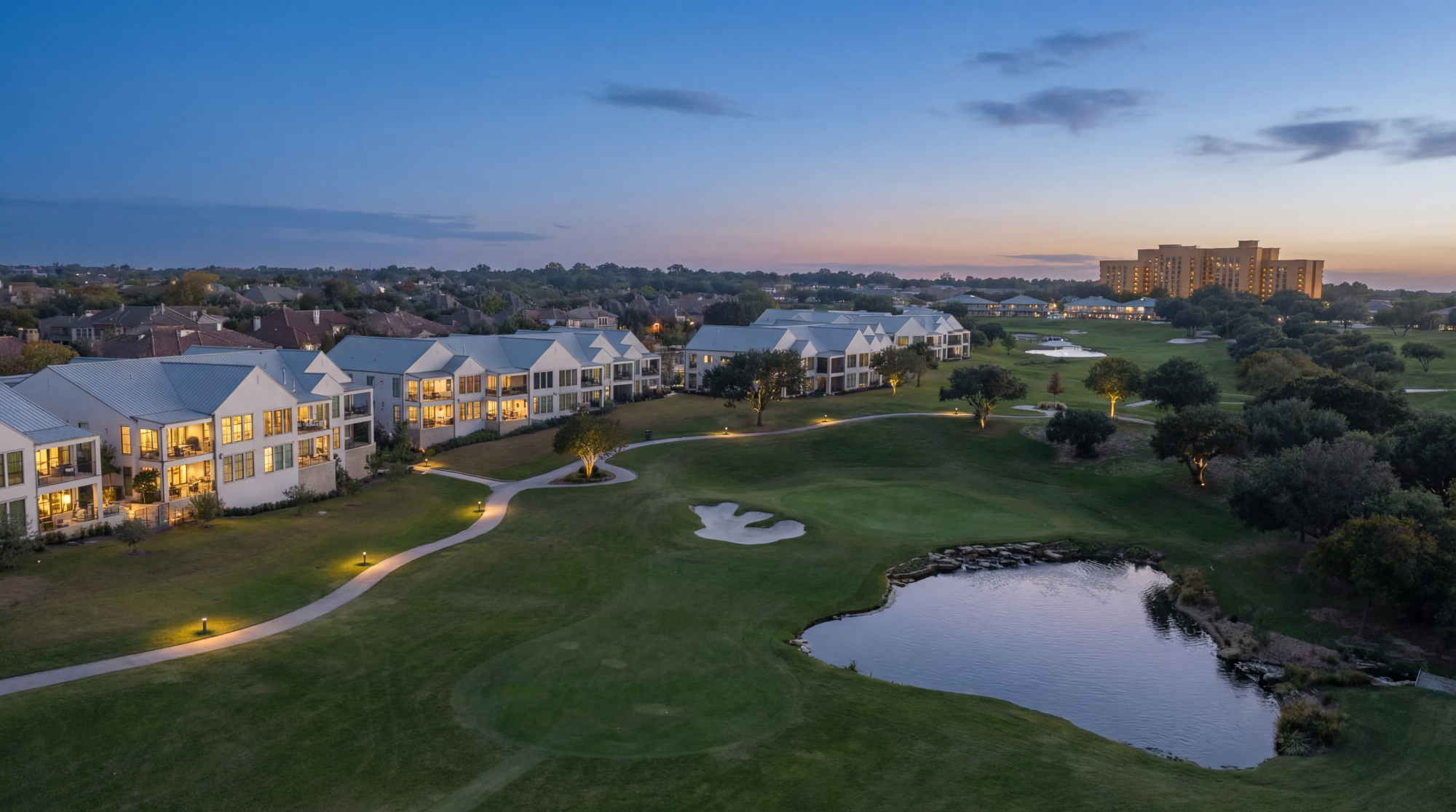 Luxury real estate twilight