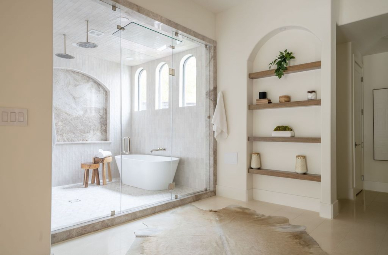 Highland Park luxury master bathroom real estate photography by F2 Visuals