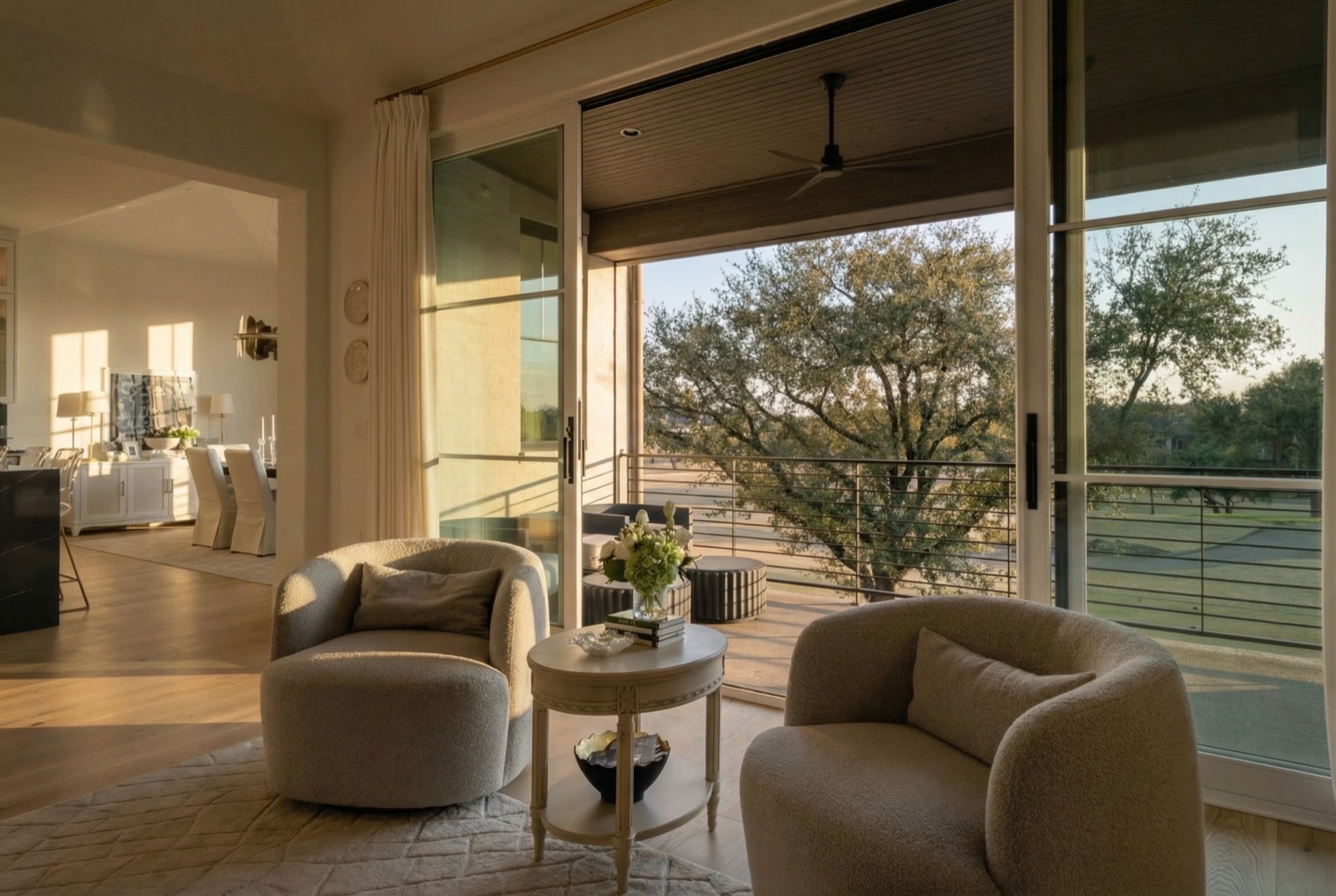 Las Colinas living room editorial Signature Edit — F2 Visuals