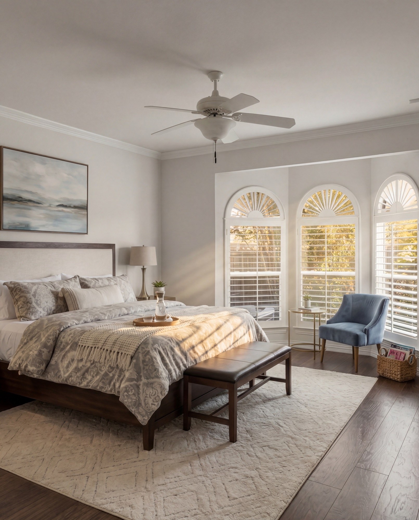 Master bedroom virtual staging plus Signature Edit — F2 Visuals