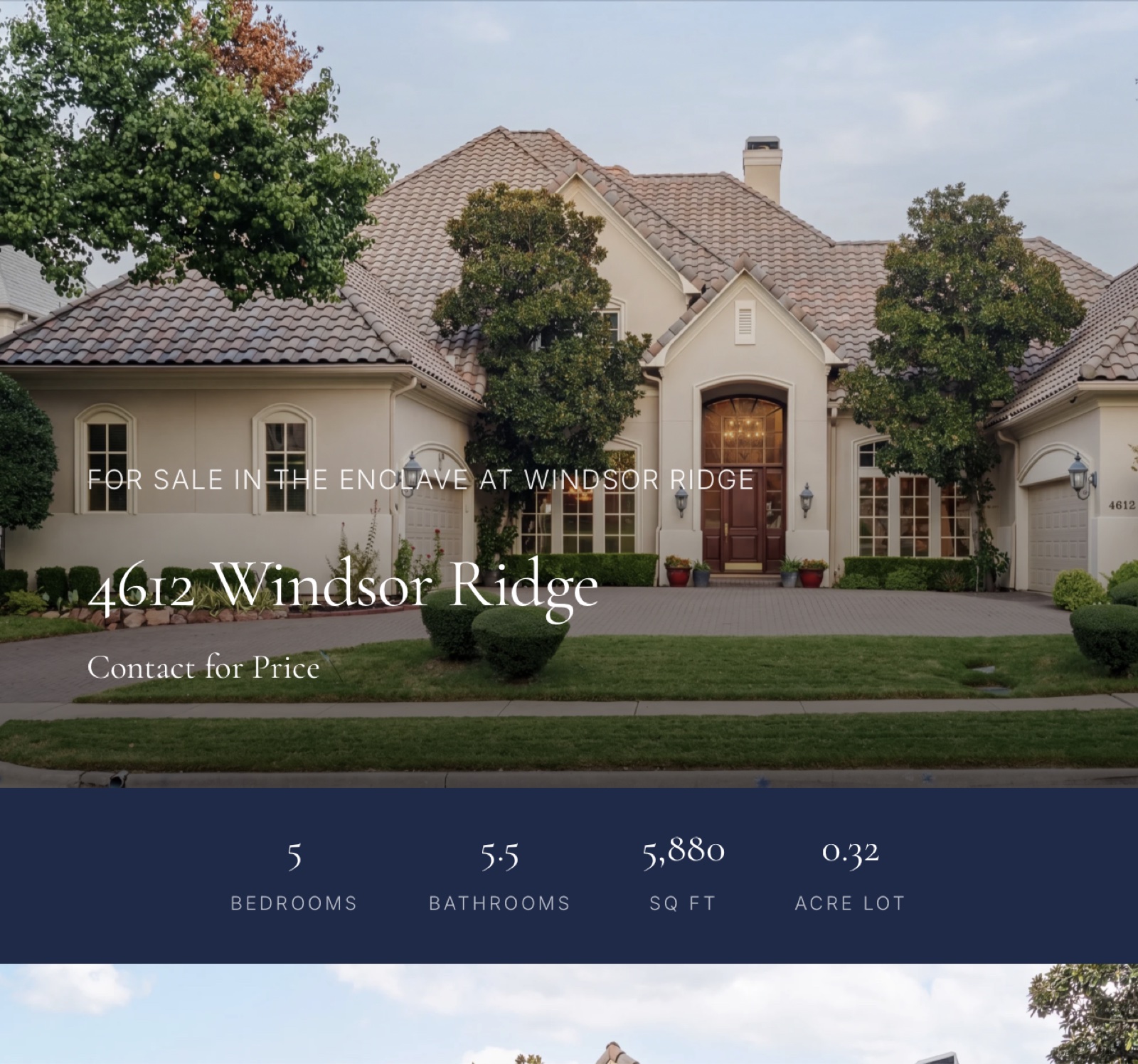 Custom property website for 4612 Windsor Ridge by F2 Visuals